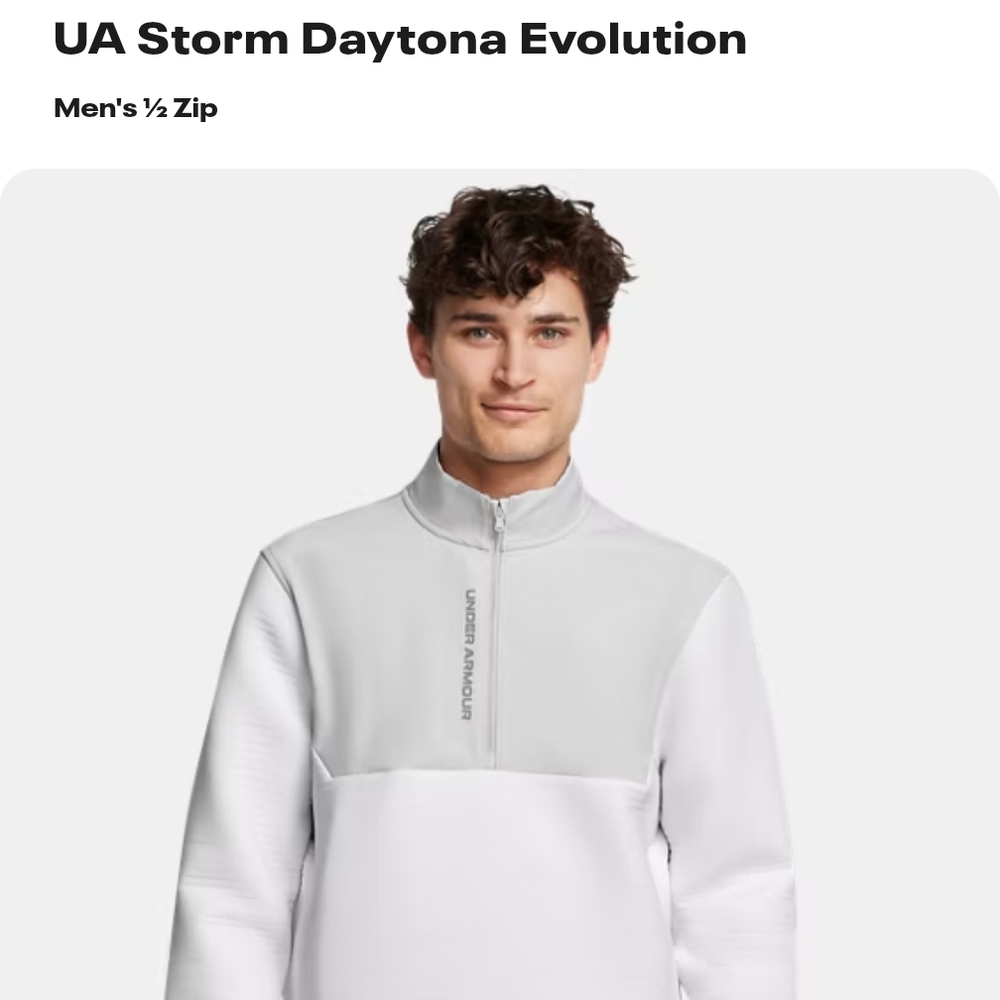 Under Armour Light Gray Golf Pullover - Picture 3 of 3